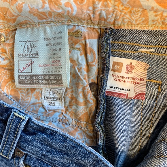 Chip & Pepper Vintage Blazing Saddle Boho Jeans Size 25 - Picture 7 of 7